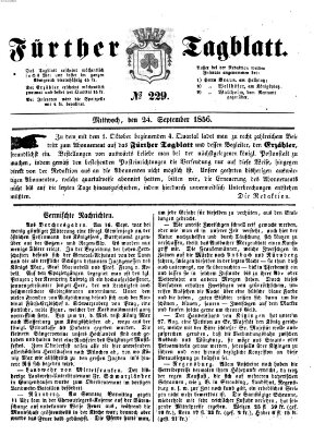 Fürther Tagblatt Mittwoch 24. September 1856