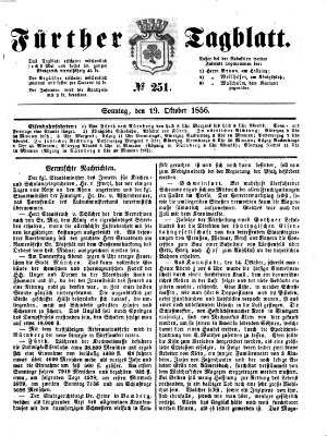 Fürther Tagblatt Sonntag 19. Oktober 1856