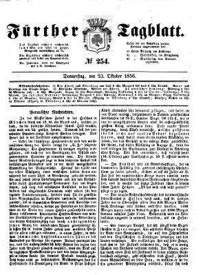 Fürther Tagblatt Donnerstag 23. Oktober 1856