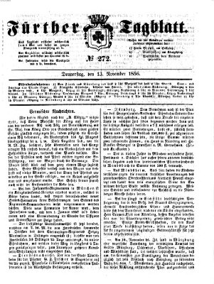 Fürther Tagblatt Donnerstag 13. November 1856