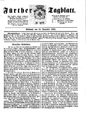 Fürther Tagblatt Mittwoch 19. November 1856