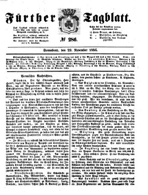 Fürther Tagblatt Samstag 29. November 1856