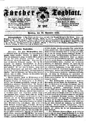 Fürther Tagblatt Sonntag 30. November 1856