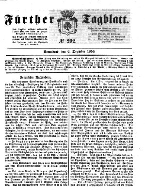 Fürther Tagblatt Samstag 6. Dezember 1856