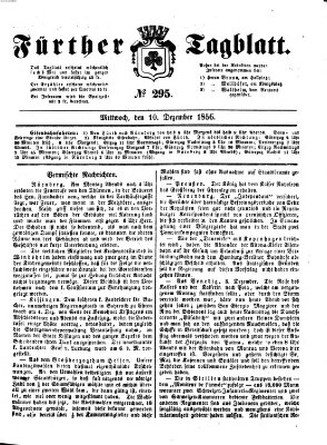 Fürther Tagblatt Mittwoch 10. Dezember 1856