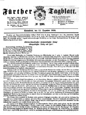 Fürther Tagblatt Samstag 13. Dezember 1856