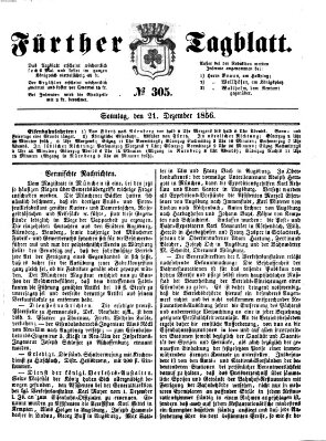 Fürther Tagblatt Sonntag 21. Dezember 1856