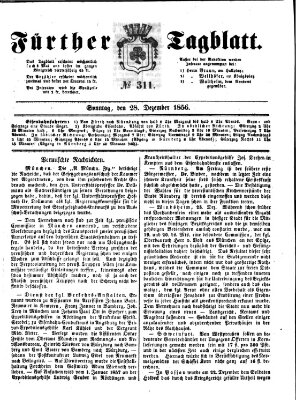 Fürther Tagblatt Sonntag 28. Dezember 1856