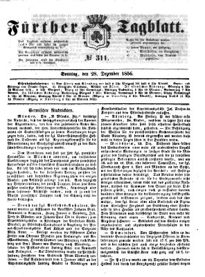 Fürther Tagblatt Sonntag 28. Dezember 1856