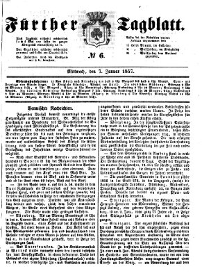 Fürther Tagblatt Mittwoch 7. Januar 1857