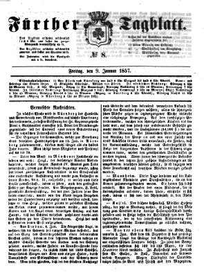 Fürther Tagblatt Freitag 9. Januar 1857