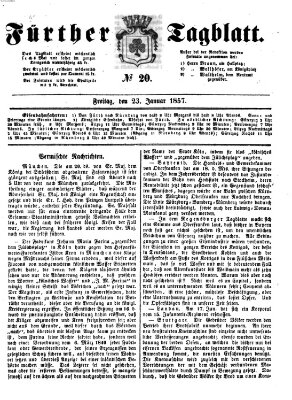 Fürther Tagblatt Freitag 23. Januar 1857