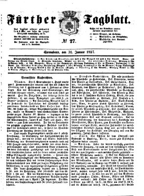 Fürther Tagblatt Samstag 31. Januar 1857