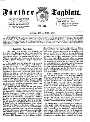 Fürther Tagblatt Freitag 6. März 1857