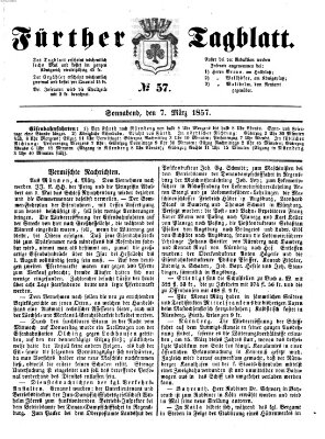 Fürther Tagblatt Samstag 7. März 1857