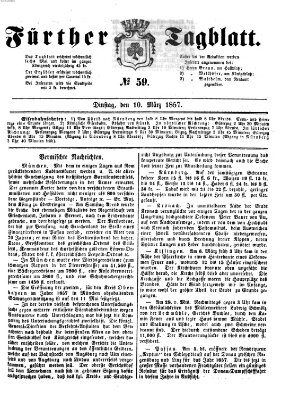 Fürther Tagblatt Dienstag 10. März 1857