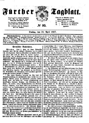 Fürther Tagblatt Dienstag 21. April 1857