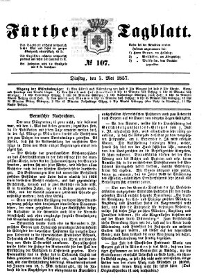 Fürther Tagblatt Dienstag 5. Mai 1857