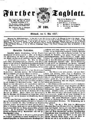 Fürther Tagblatt Mittwoch 6. Mai 1857