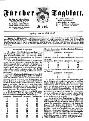 Fürther Tagblatt Freitag 8. Mai 1857