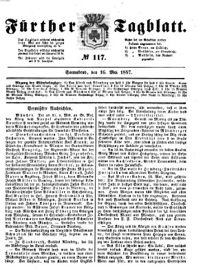 Fürther Tagblatt Samstag 16. Mai 1857