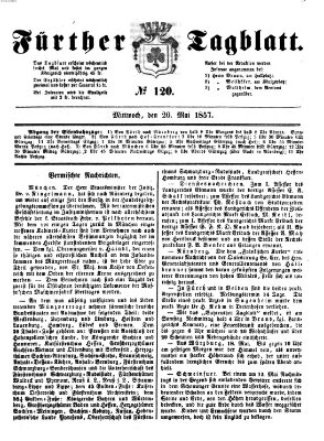 Fürther Tagblatt Mittwoch 20. Mai 1857