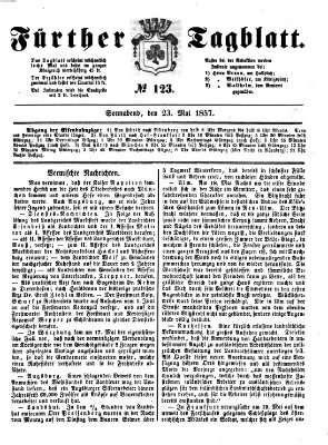 Fürther Tagblatt Samstag 23. Mai 1857