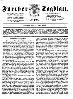 Fürther Tagblatt Mittwoch 27. Mai 1857