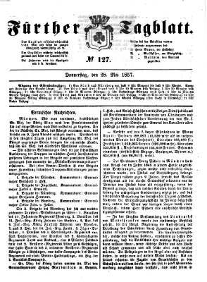 Fürther Tagblatt Donnerstag 28. Mai 1857