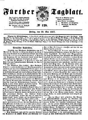 Fürther Tagblatt Freitag 29. Mai 1857