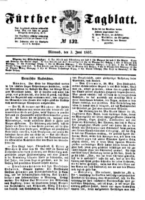 Fürther Tagblatt Mittwoch 3. Juni 1857