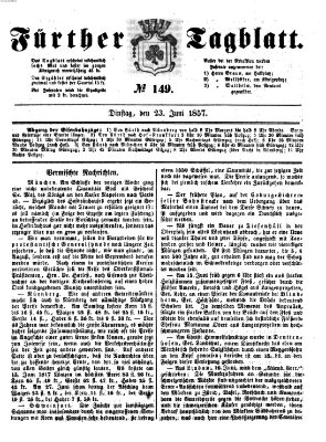 Fürther Tagblatt Dienstag 23. Juni 1857