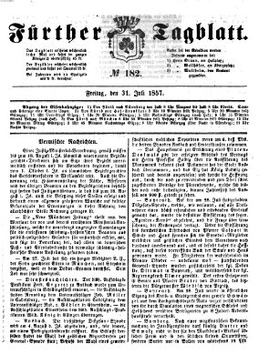 Fürther Tagblatt Freitag 31. Juli 1857