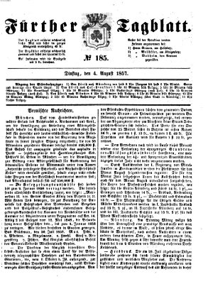 Fürther Tagblatt Dienstag 4. August 1857