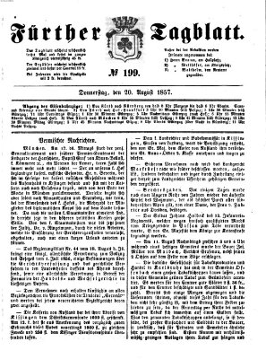 Fürther Tagblatt Donnerstag 20. August 1857