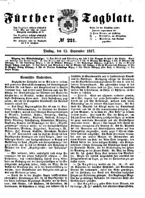 Fürther Tagblatt Dienstag 15. September 1857