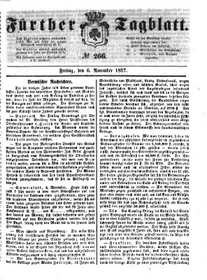 Fürther Tagblatt Freitag 6. November 1857