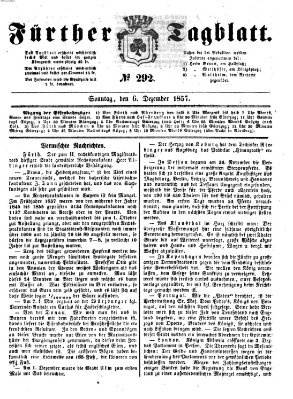 Fürther Tagblatt Sonntag 6. Dezember 1857