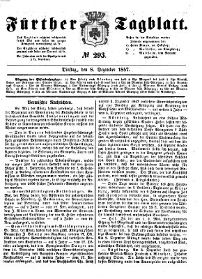 Fürther Tagblatt Dienstag 8. Dezember 1857