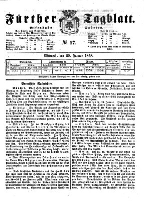 Fürther Tagblatt Mittwoch 20. Januar 1858