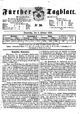 Fürther Tagblatt Donnerstag 4. Februar 1858