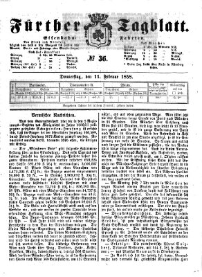 Fürther Tagblatt Donnerstag 11. Februar 1858