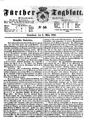 Fürther Tagblatt Samstag 6. März 1858