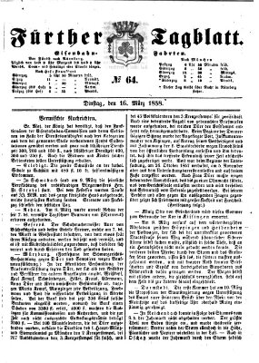 Fürther Tagblatt Dienstag 16. März 1858