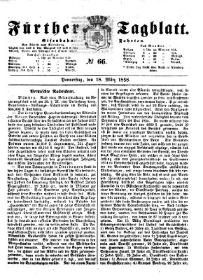 Fürther Tagblatt Donnerstag 18. März 1858