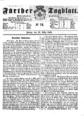 Fürther Tagblatt Freitag 26. März 1858