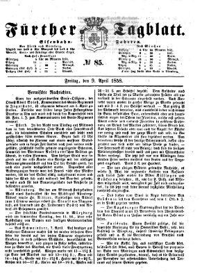 Fürther Tagblatt Freitag 9. April 1858