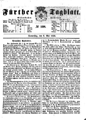 Fürther Tagblatt Donnerstag 6. Mai 1858