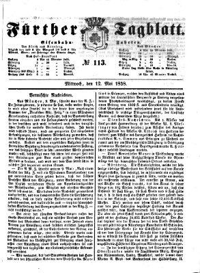 Fürther Tagblatt Mittwoch 12. Mai 1858