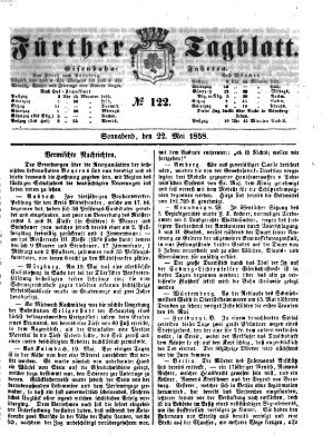 Fürther Tagblatt Samstag 22. Mai 1858